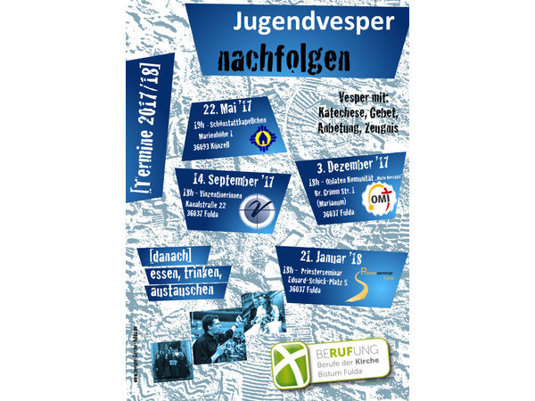 Flyer: Jugendvesper nachfolgen